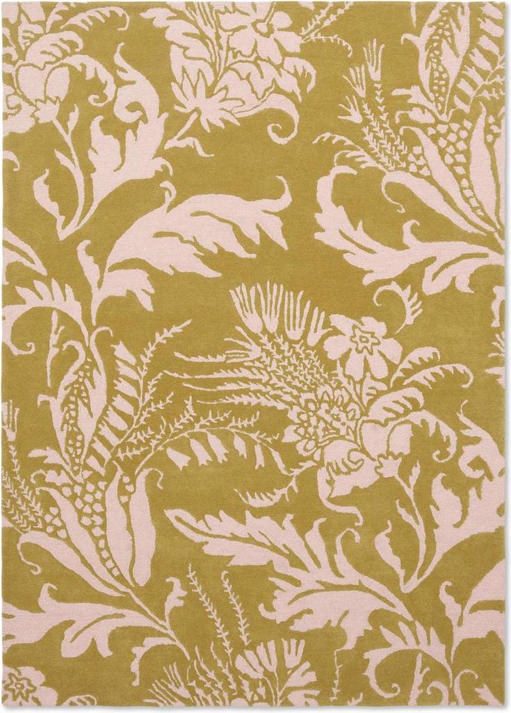 Handgefertigter Wohn- und Schlafzimmerteppich aus Wolle mit BAROQUE-Blumenmuster
