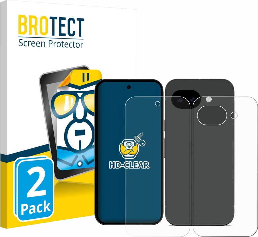2x Für Google Pixel 10a (Display+Rückseite) Schutzfolie BROTECT Displayschutz Display Schutz Folie Klar Transparent
