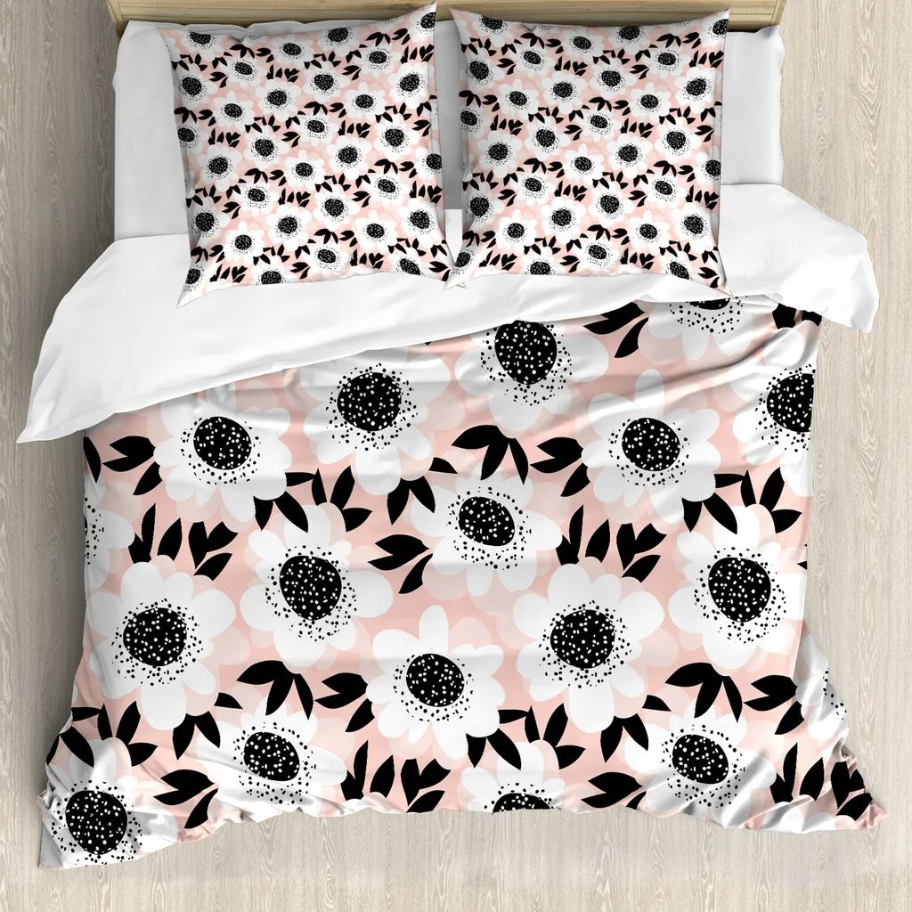 Set Letto ABAKUHAUS Floreale 155x220: Design Pastel e Protezione Bio