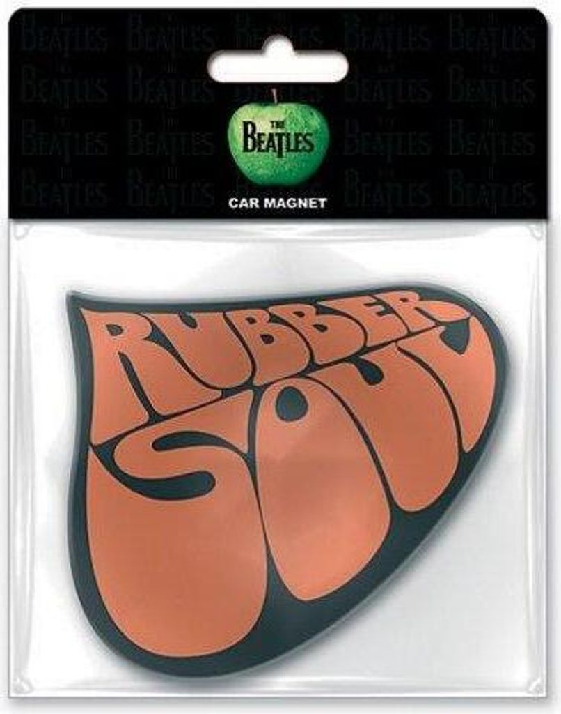 The Beatles - Kühlschrank-Magnet "Rubber Soul" RO8025 (Einheitsgröße) (Orange/Schwarz)