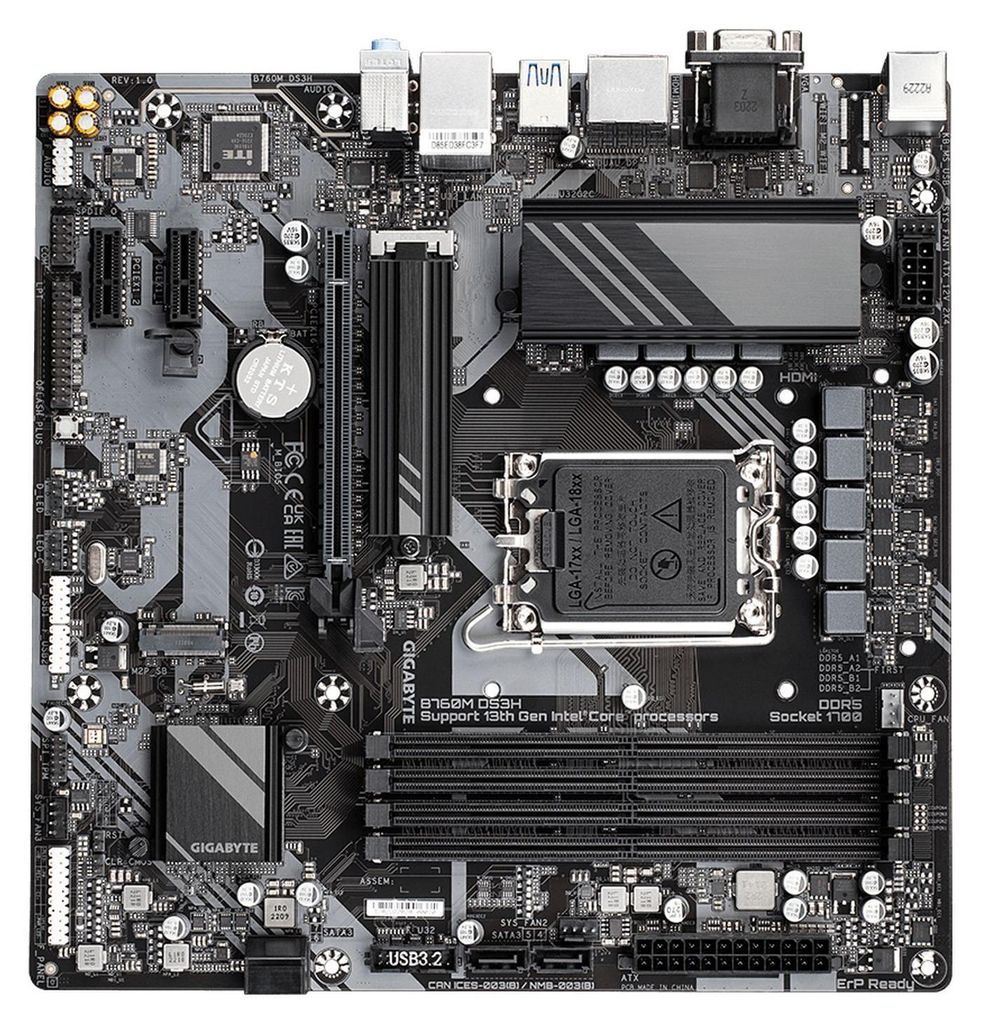 Gigabyte B760M DS3H Motherboard