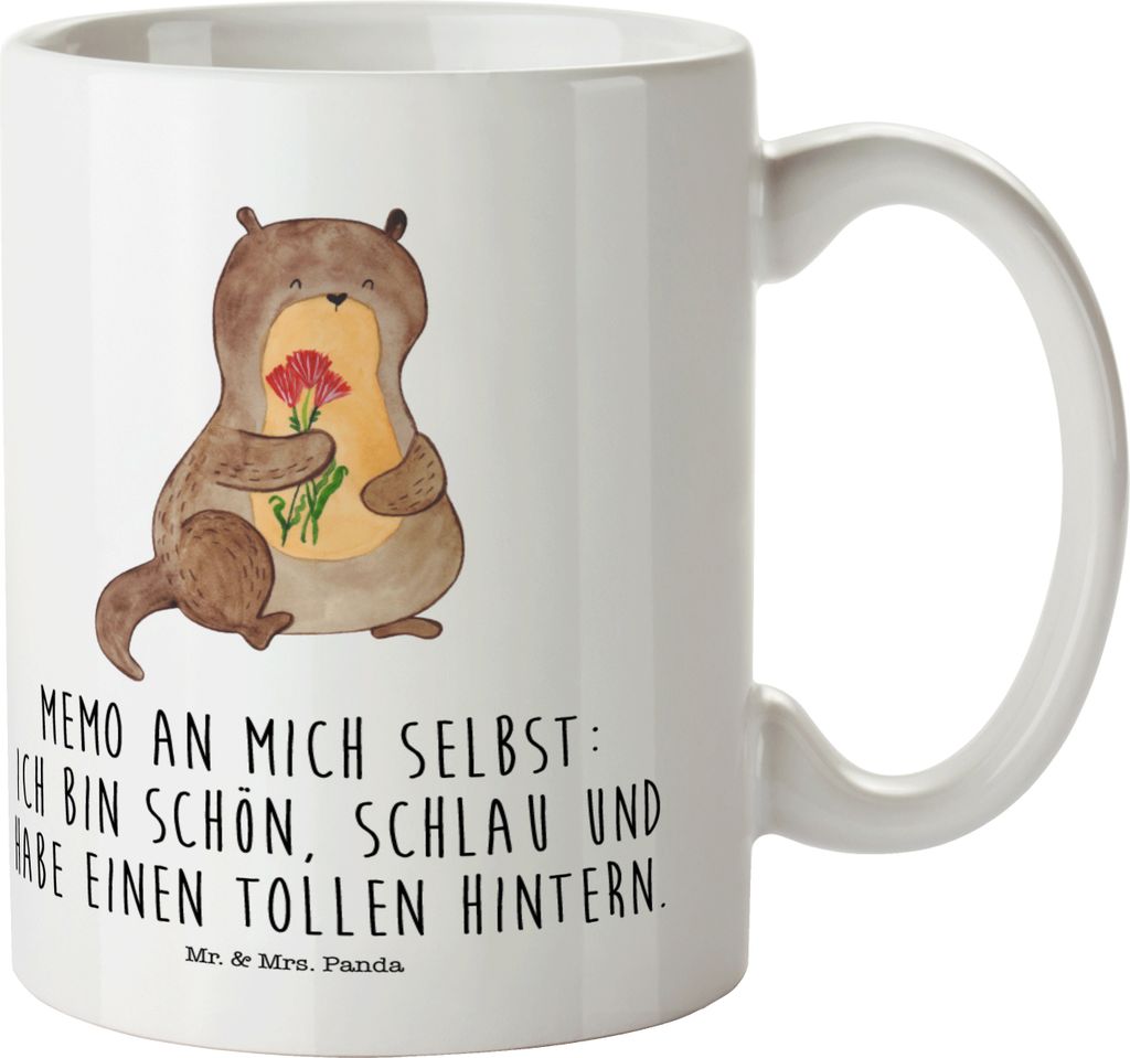Mr. & Mrs. Panda Trinklernbecher Otter Blumenstrauß - Weiß Produktbild 