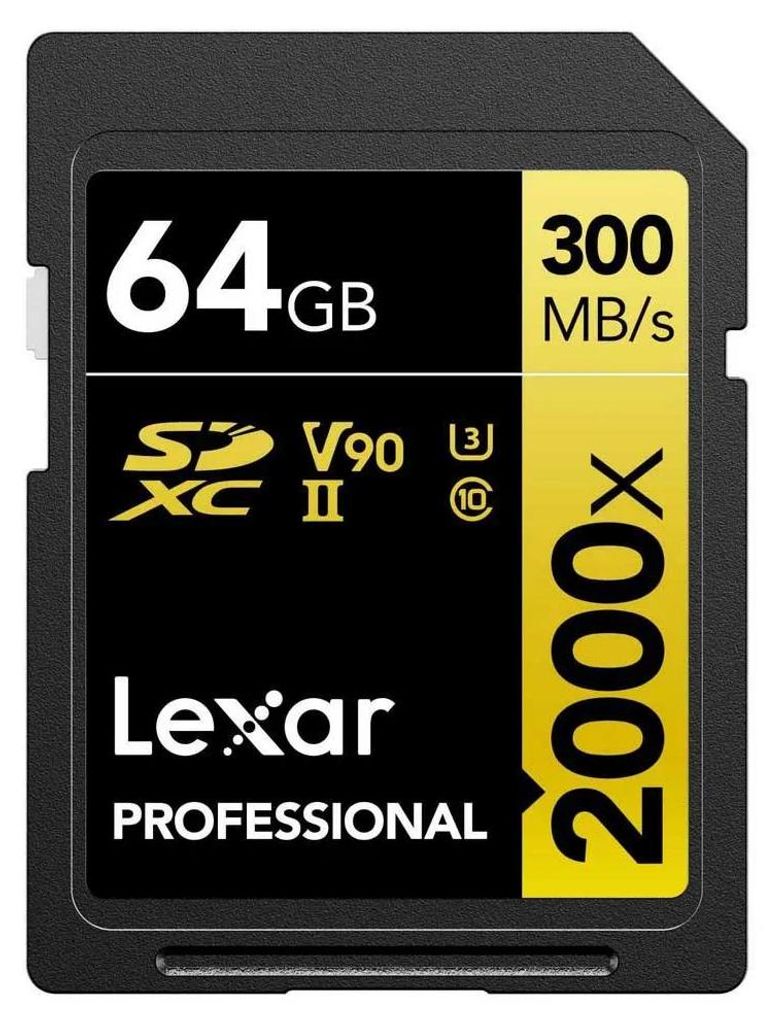 Lexar Professional 2000x, 64 GB, SDHC, Klasse 10, UHS-II, Produktbild 