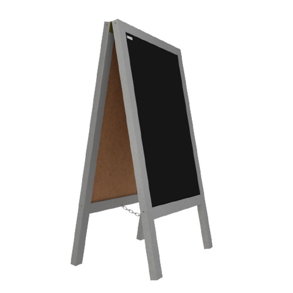 Reklamní áčko s křídovou tabulí 100x60 cm- stříbrné Obrázek produktu 