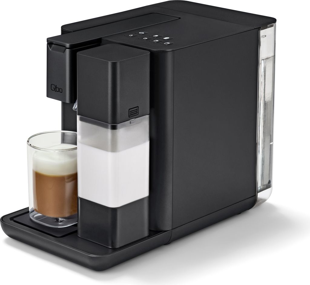 Tchibo Qbo MILK MASTER Premium Kapselmaschine für Cappuccino, Espresso, Caffè Crema, Caffè Grande, Milchschaum auf Knopfdruck mit abnehmbarem Mi...