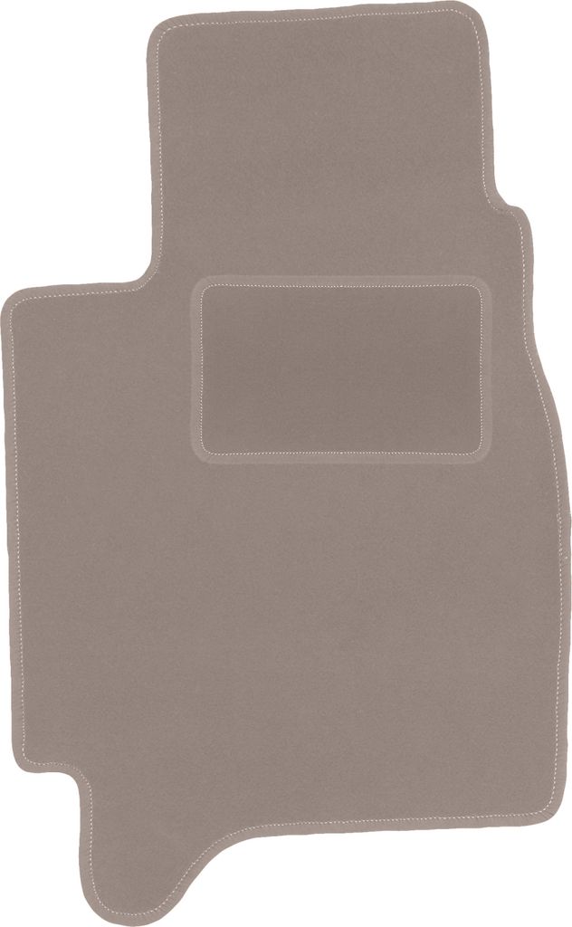 Fahrerfußmatte Velours beige passend für Subaru Legacy II (1993-1998, Kombi, Limousine) – mit Befestigungen – passgenau