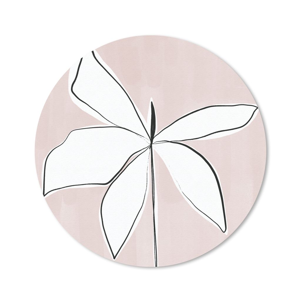 MuchoWow Mauspad Mousepad Blume - Abstrakt - Pastell 50x50 cm - Mousepads - Maus Mat - Pad - Mausunterlage - Vinyl