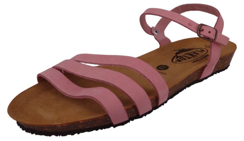 Plakton Damen Komfort Sandalen Fran Alou 405080 405080 Nobuck Rosa
