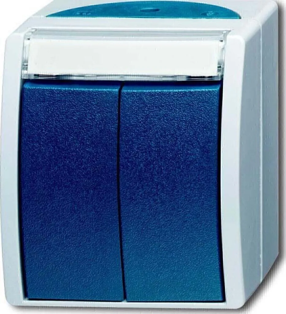 Busch-Jaeger 1484-0-0374 Interrupteur Éclairage Bleu Gris - Gamme Pro