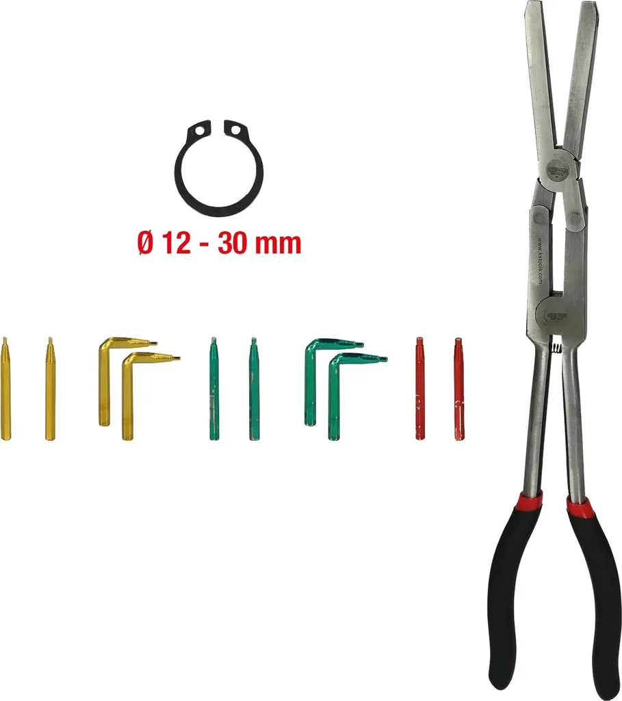 Pince circlips à pointes interchangeables et mécanisme double force - 3