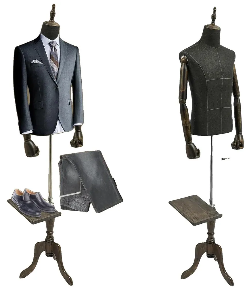 Buste de mannequin homme réglable pour exposition de vêtements de sport