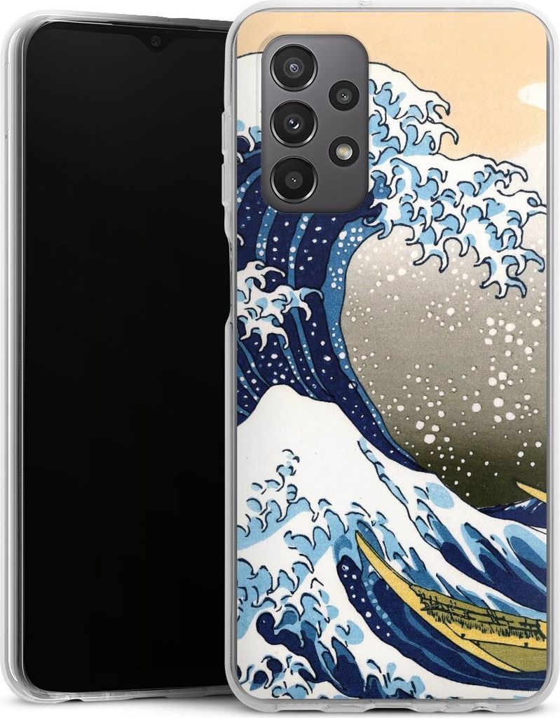 DeinDesign Handyhülle für Samsung Galaxy A23 5G Silikon Hülle Case Smartphone Schutzhülle Katsushika Hokusai Kunst Die große Welle vor Kanagawa