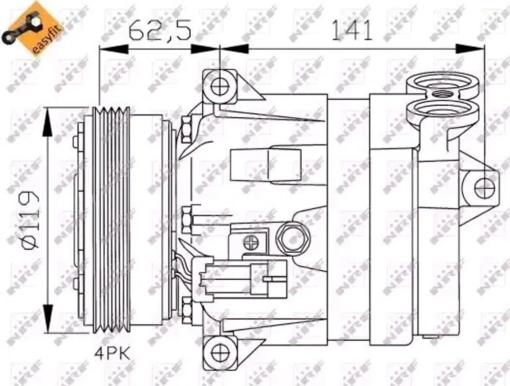 Stop aux pannes de clim : Compresseur NRF 32421 pour Fiat OE 1135296