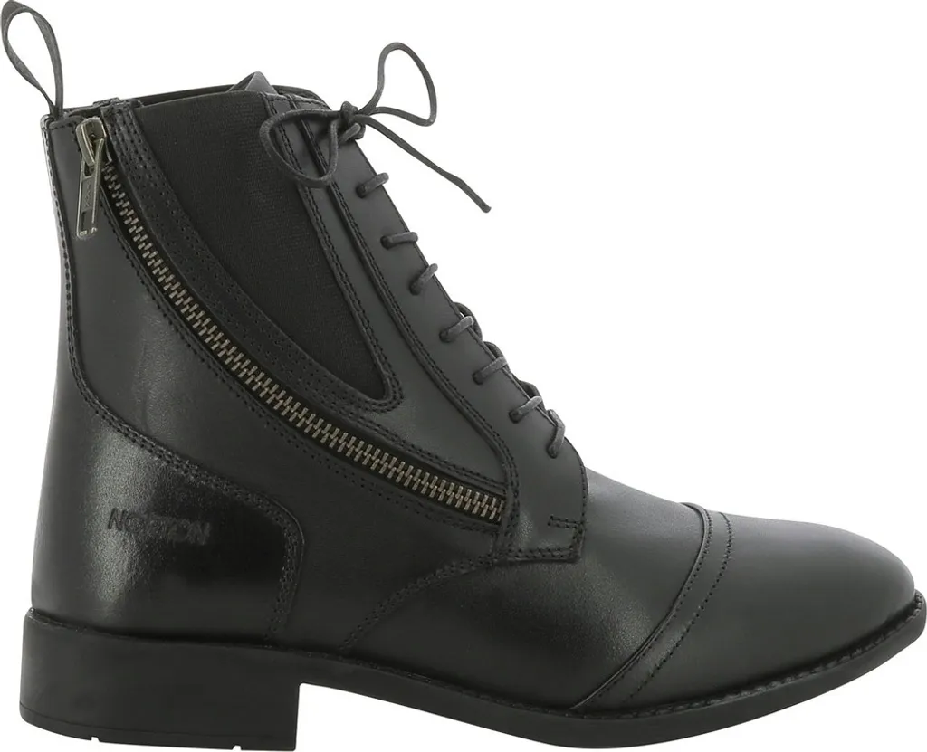 Bottes d'équitation de concours lacet et zip Ekkia Norton noir 37