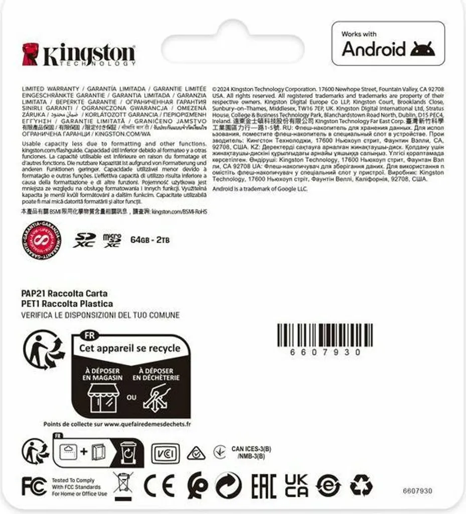 Carte Micro SD 256Go Kingston pour Drone, Caméra et Smartphone Android SDCS3 - 4