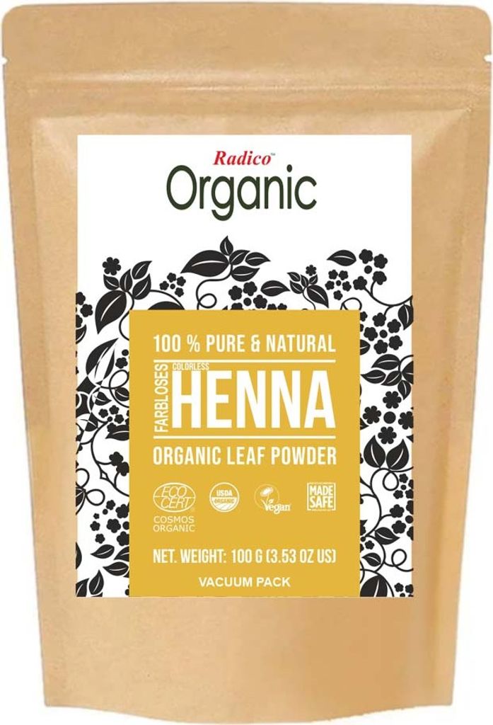 Radico organic - Farbloses Henna Haarpflege Pulver - 100g Produktbild 