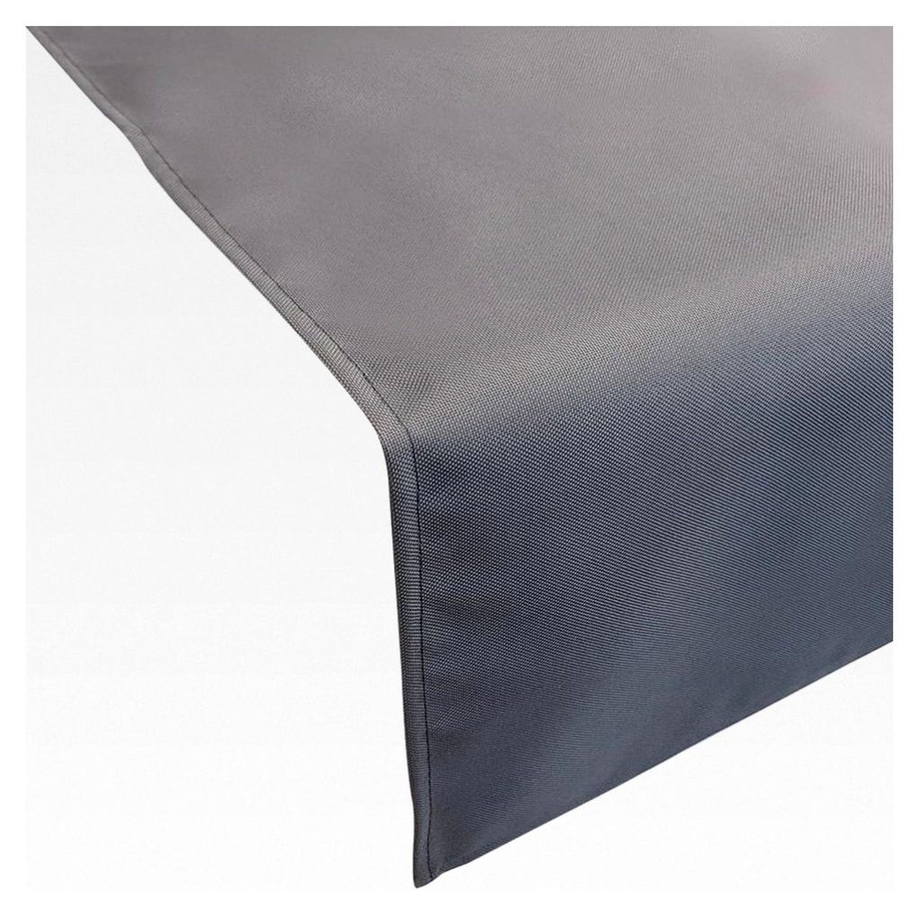 Tischläufer XXL 50x200 cm Grau - Outdoor Tischdecke mit Lotuseffekt - Wasserabweisend, Robust, Pflegeleicht