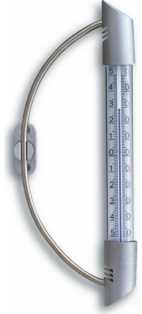 TFA Orbis 14.6015 Thermomètre de Fenêtre Analogique Argenté en Métal