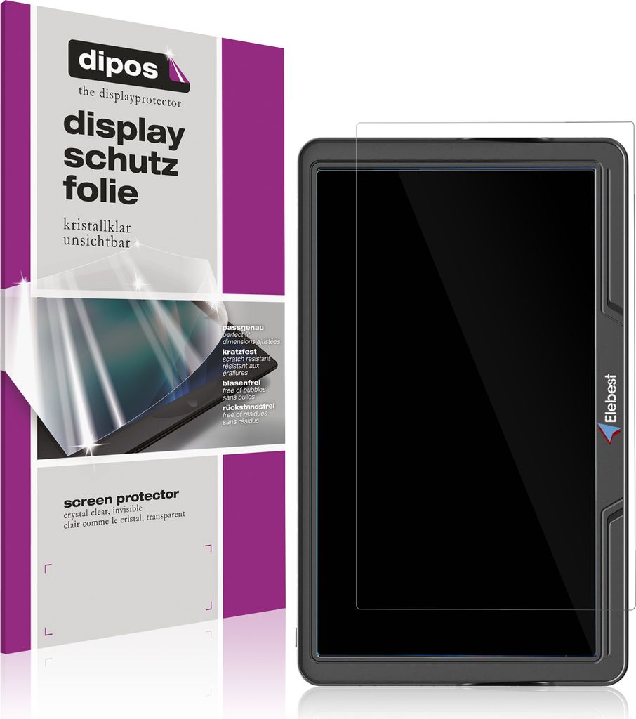 2x Schutzfolie für Elebest City 80T klar Displayschutzfolie Folie Display Schutz dipos