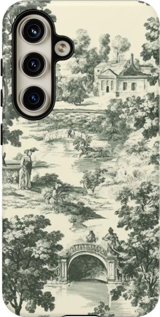 Ländliches Toile-Muster mit historischen Szenen – Hülle Kompatibel mit Galaxy S24