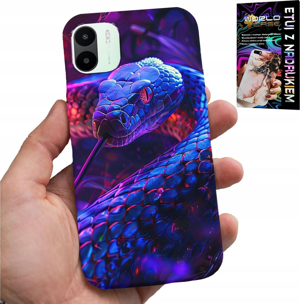 Gehäuse Für Xiaomi Redmi A2 - Kobra Schlange Klapperschlange Reptiliengehäuse + Folie