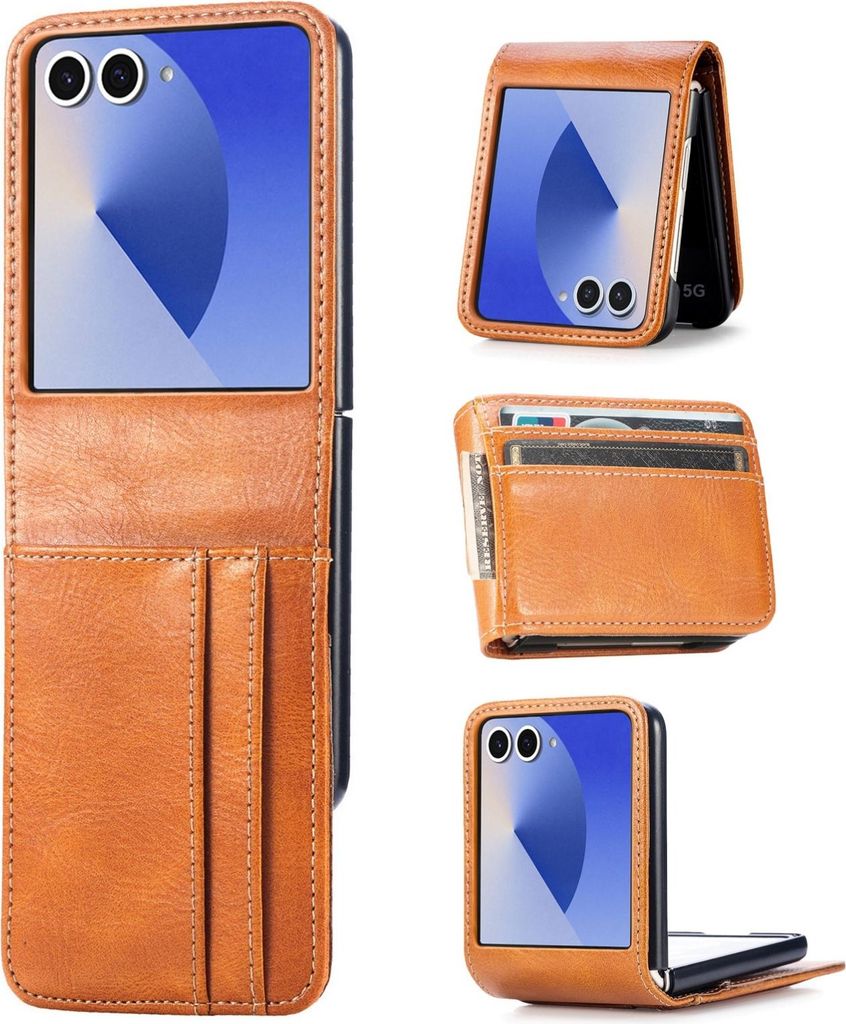 Hülle für Samsung Galaxy Z Flip 7 - Handyhülle Schutzhülle Flip Case Etui TPU Braun