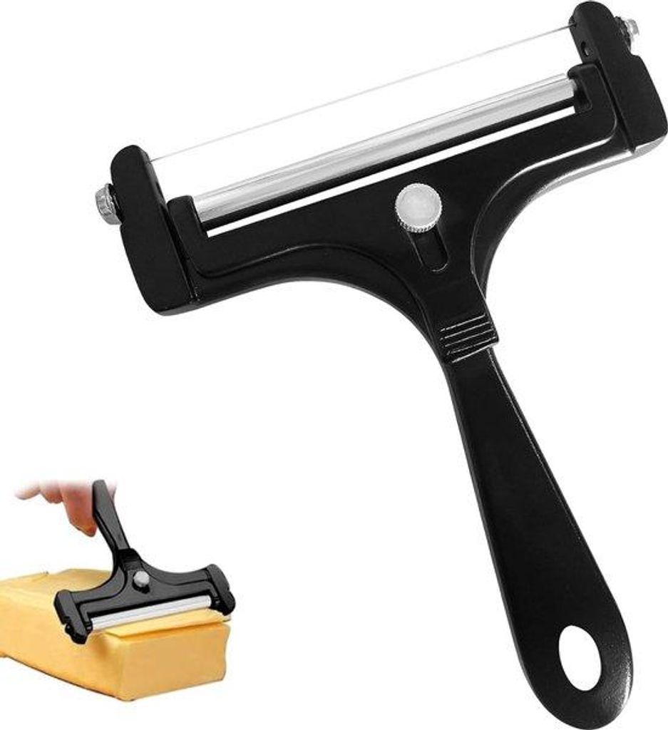 Kaasschaaf mit Rol und Schneidseil, Kaasmes für Blockkäse und Butter, Rolschneide