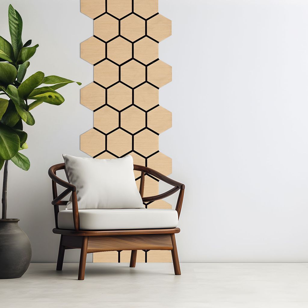 Homestyle4u Wandpaneel 62x76 4er Set Akustikpaneele Holz Produktbild 