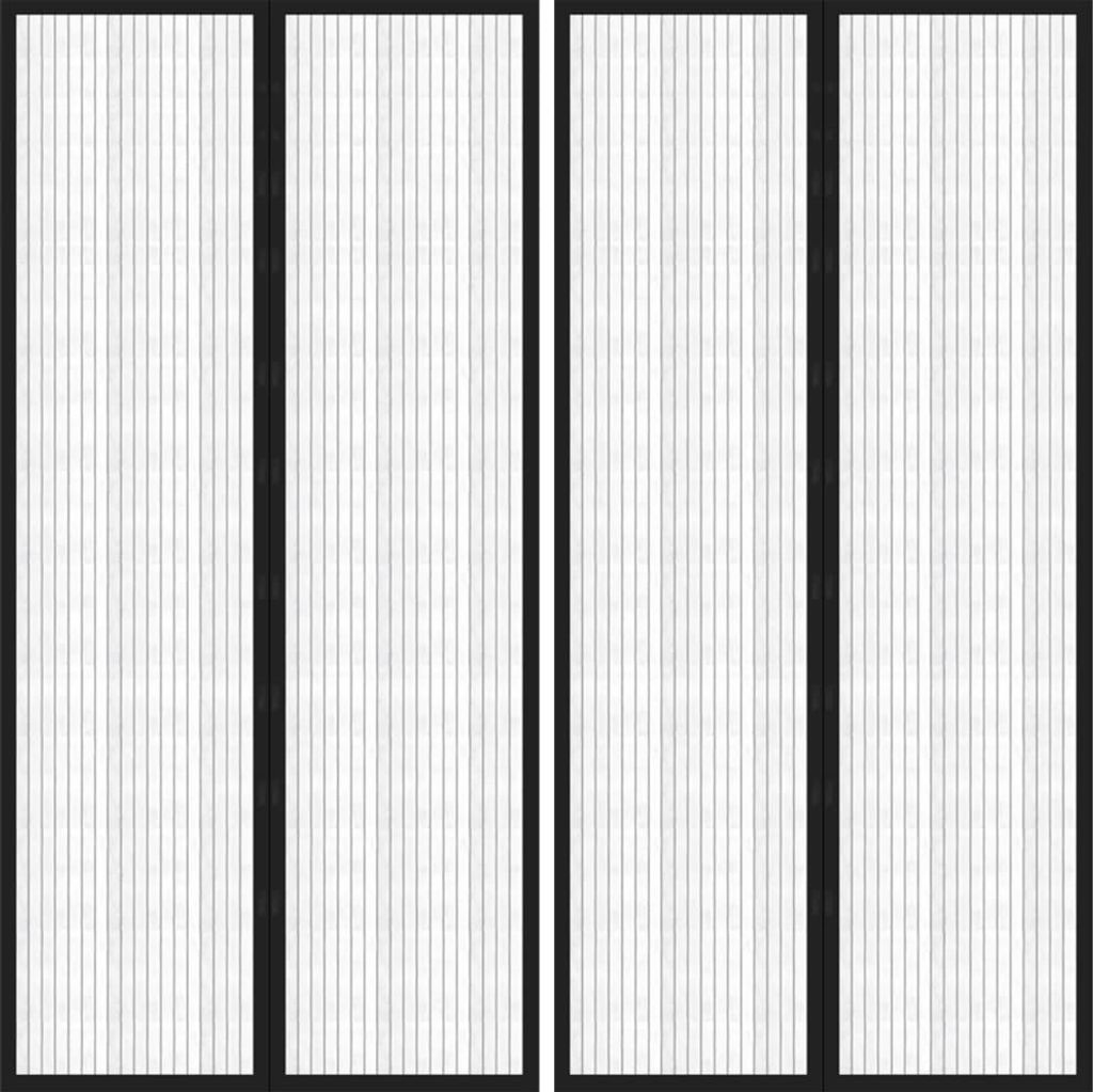 Fliegengitter-Türvorhänge 2 Stk. Magnet Schwarz 220x100 cm Produktbild 