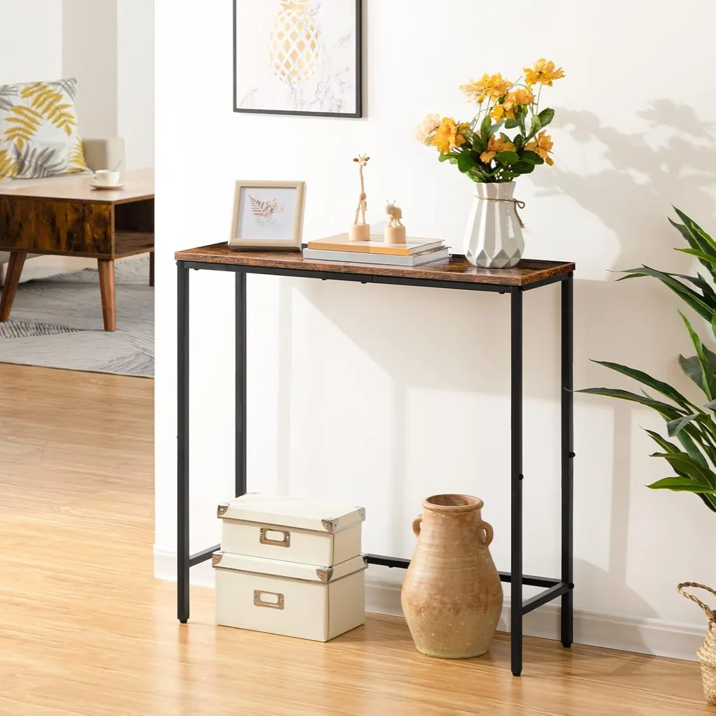 Table Console Stable pour Petits Espaces 75 cm Meuble Entrée Anti-Choc - 2
