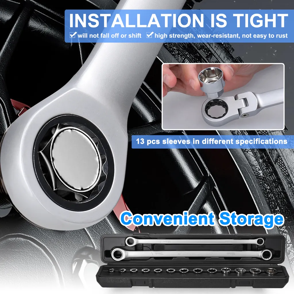 Kit Outils Maintenance 15 en 1 pour Réparation Vélo, Moto et Maison