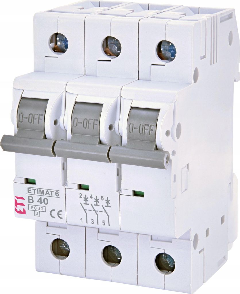 ETI Polam | Leitungsschutzschalter 3P B40A 6KA AC - Sicherer Schutz - Einfache Montage - Hohe Zuverlässigkeit