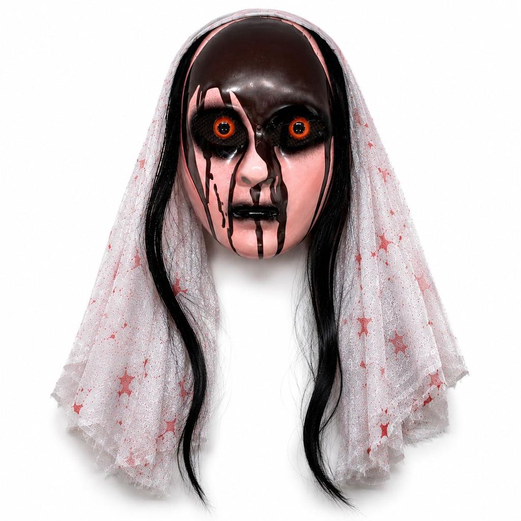 Horror Braut Nonne Maske – Halloween Kostüm & Fasching Produktbild 
