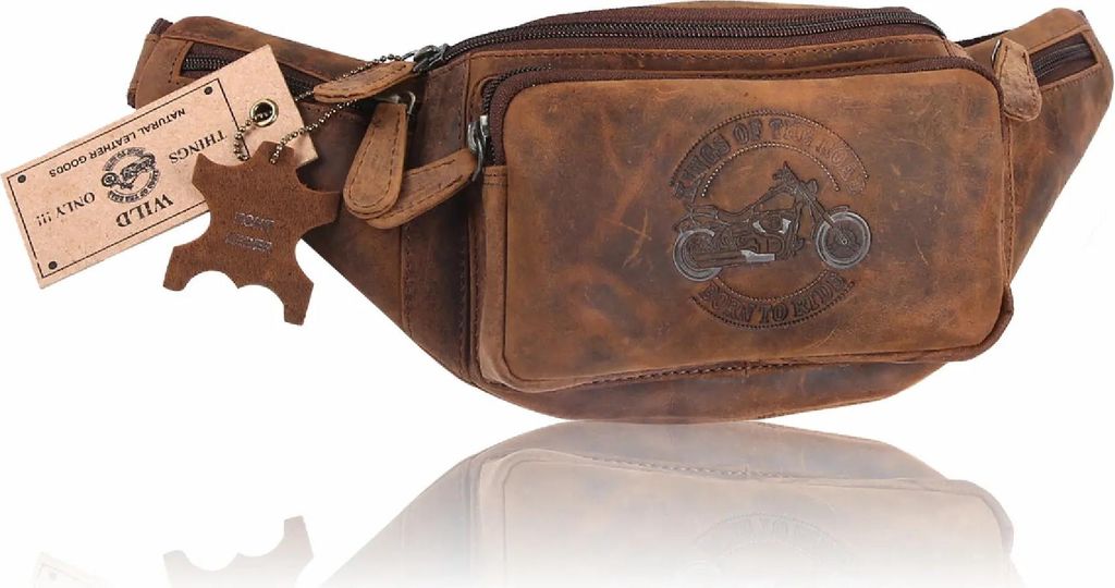 Leder Bauchtasche Gürteltasche Sport Hüfttasche Umhängetasche Crossbag Tasche