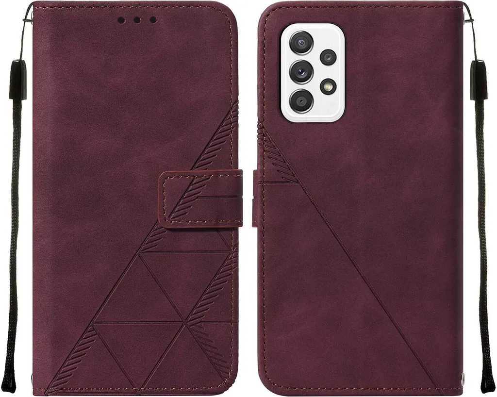 Custodia di Lusso Goffrata Rossa per Samsung Galaxy A72 4G / 5G