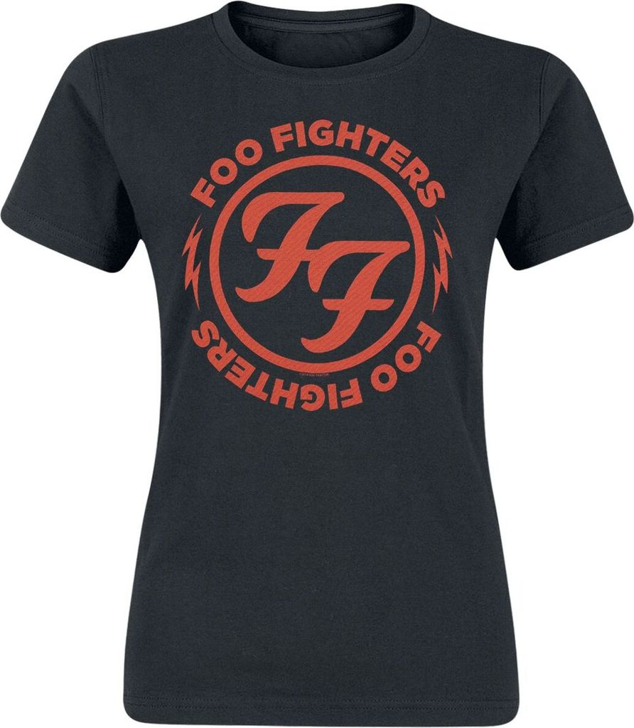 Foo Fighters T-Shirt Damen Logo Red Circle schwarz L