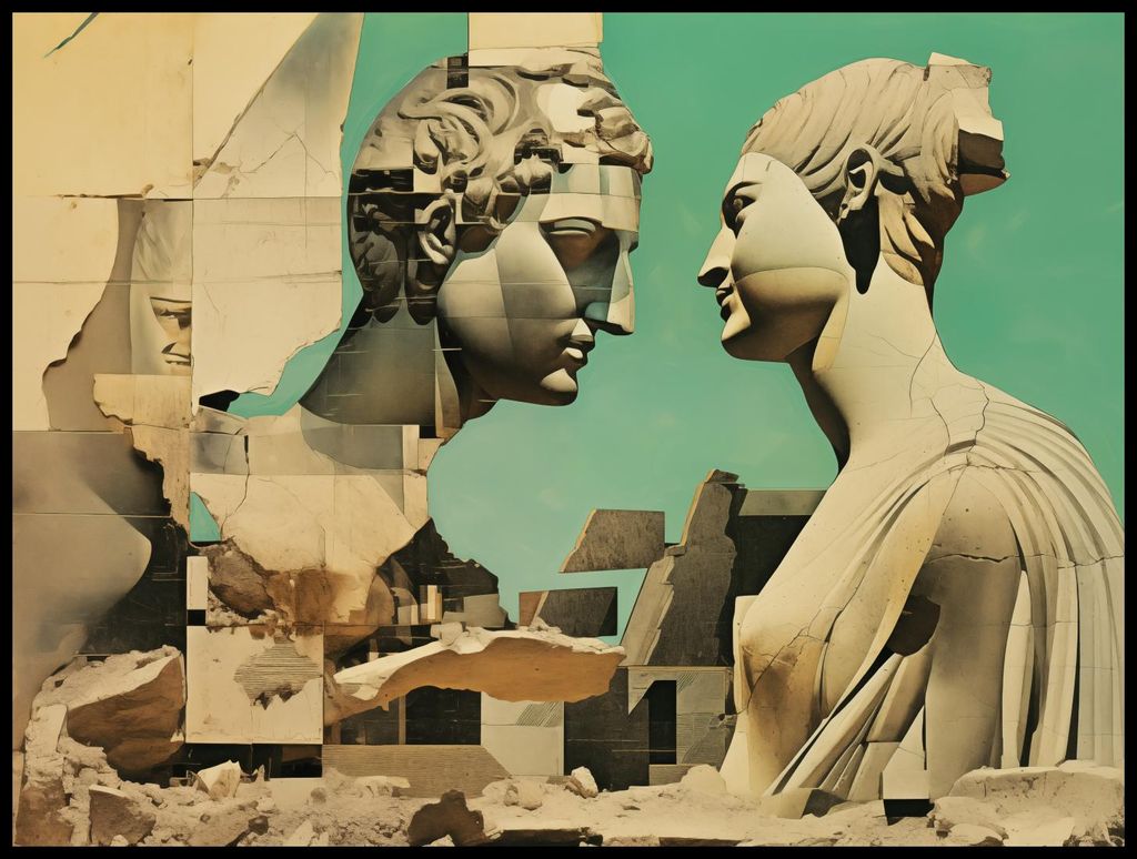 Plakat 100x75cm Dialog der Vergangenheit mit der Gegenwart