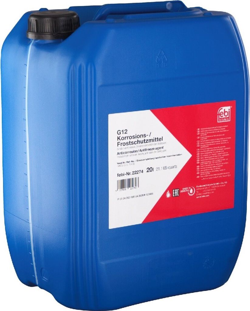 FEBI BILSTEIN Kühlmittel Kühlerfrostschutz 20L Rot Antifreeze Konzentrat G12