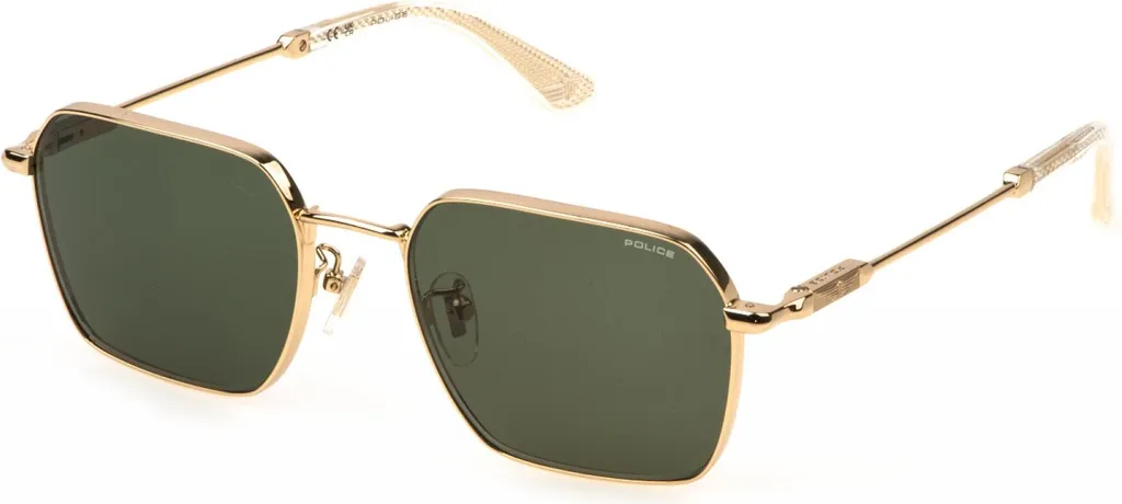 Police SPLN41 Solaires Homme Or Rose Brillant avec monture métal 55mm