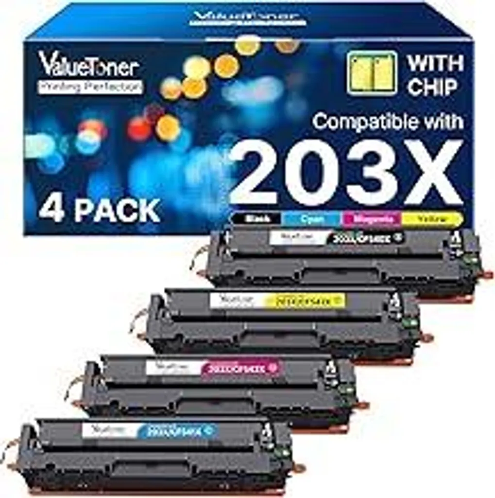 Toner HP 203X Set 4 Colori Compatibile CF540A per LaserJet Pro M281