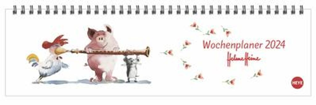 Helme Heine Wochenquerplaner 2024. Praktischer Tischquerkalender mit Spiralbindung. Liebevoll illustrierter Tisch-Kalender von Helme Heine mit den ...