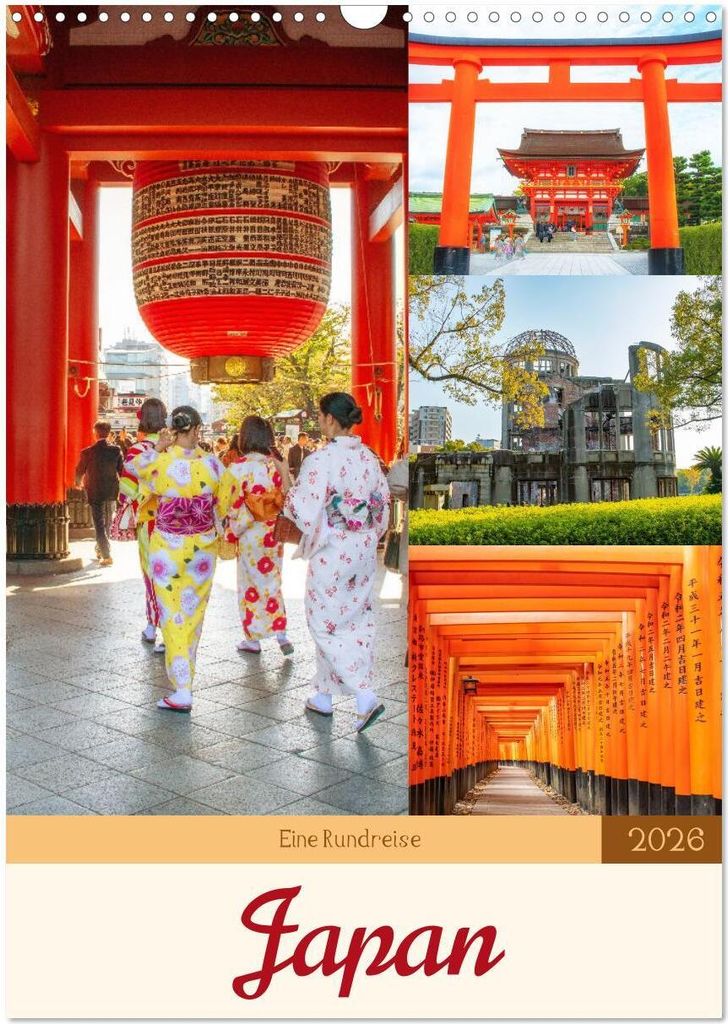 Eine Rundreise - Japan (Wandkalender 2026 DIN A3 hoch), CALVENDO Monatskalender