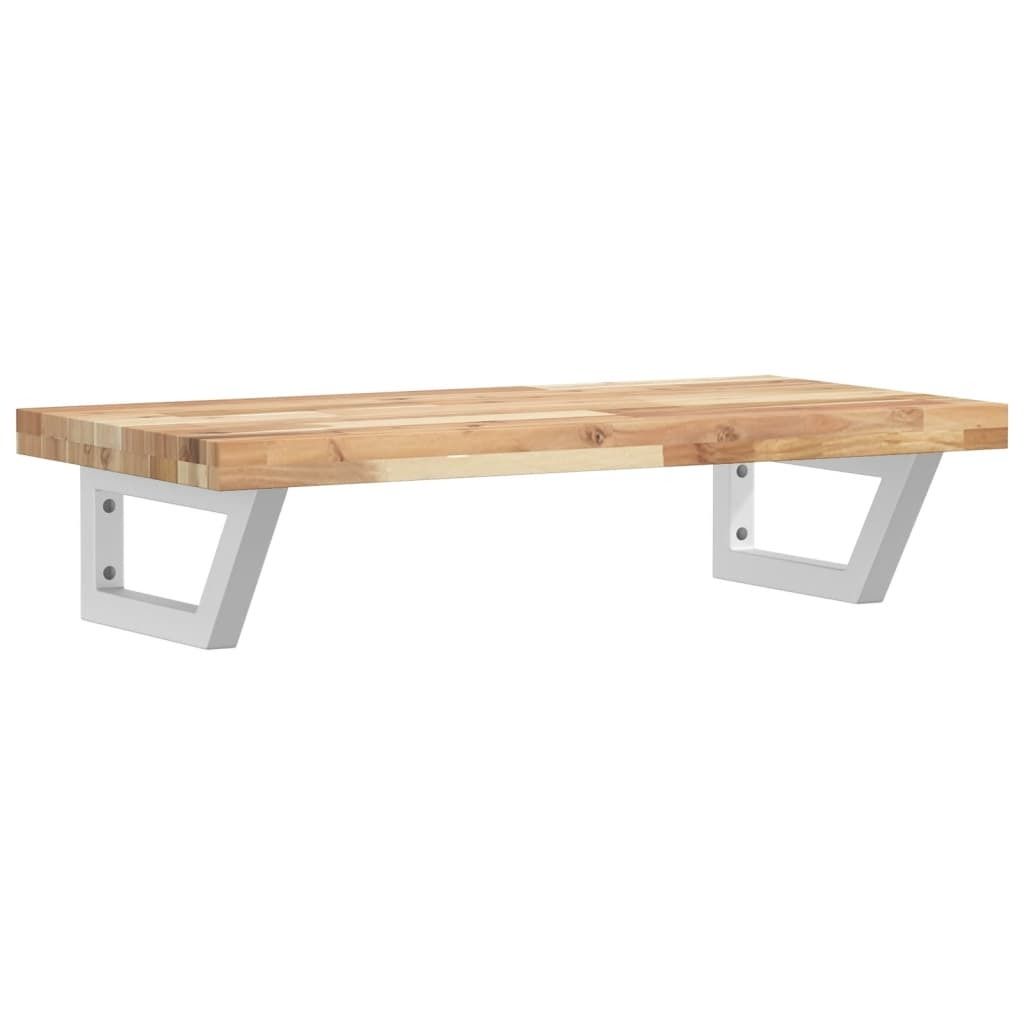 SYFAX Waschbeckenregal Wandmontage Stahl und Akazienholz