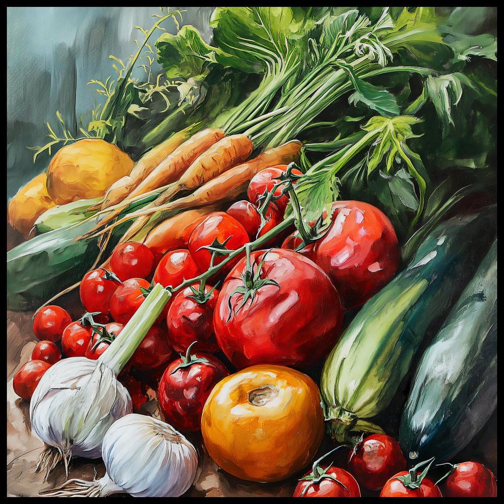 Poster 70x70cm Reichtum der Gartenernte
