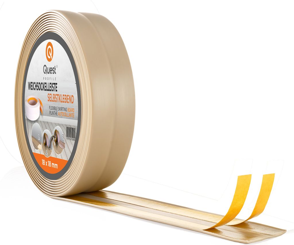 QUEST Weichsockelleiste Selbstklebend 25x25mm, 5m, Produktbild 