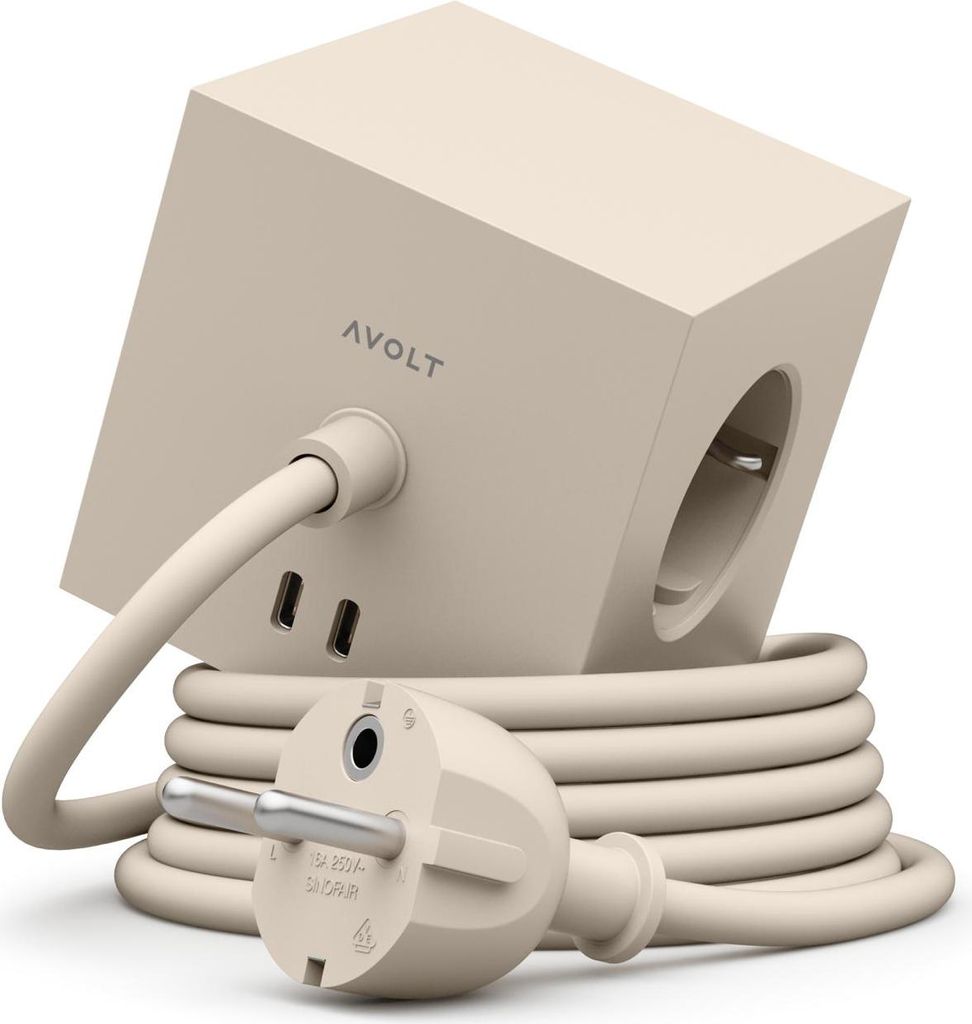 AVOLT - Carregador AC Square 1 (1,8m de sable nomade) Image du produit 