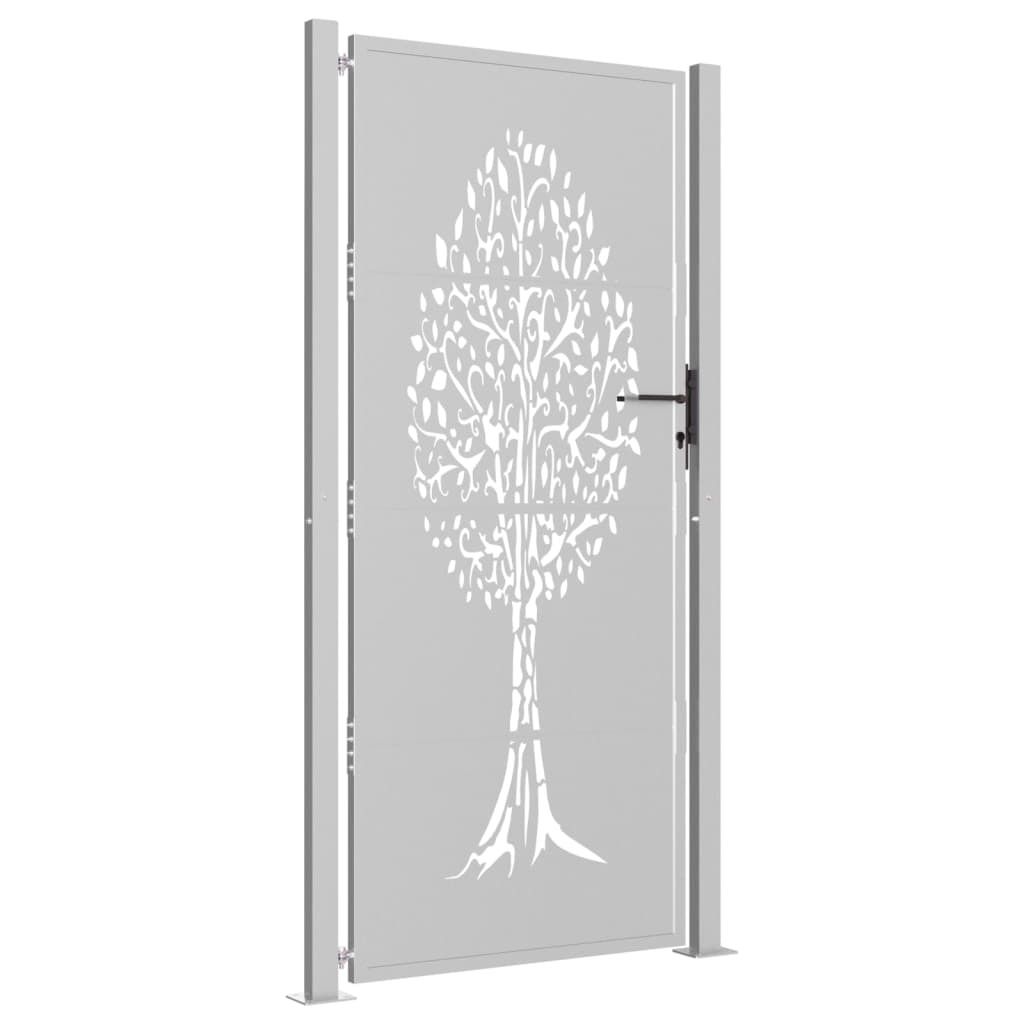 Vidaxl Portail 105x205 cm Acier Corten Arbre Design Image du produit 