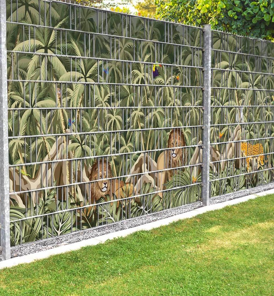 Sichtschutzstreifen Dschungel Sichtschutz Garten Zaun - Feld4 250x180cm