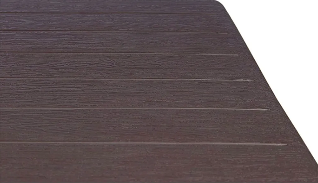 Table d'appoint pliable aspect bois marron résistante aux UV - 4
