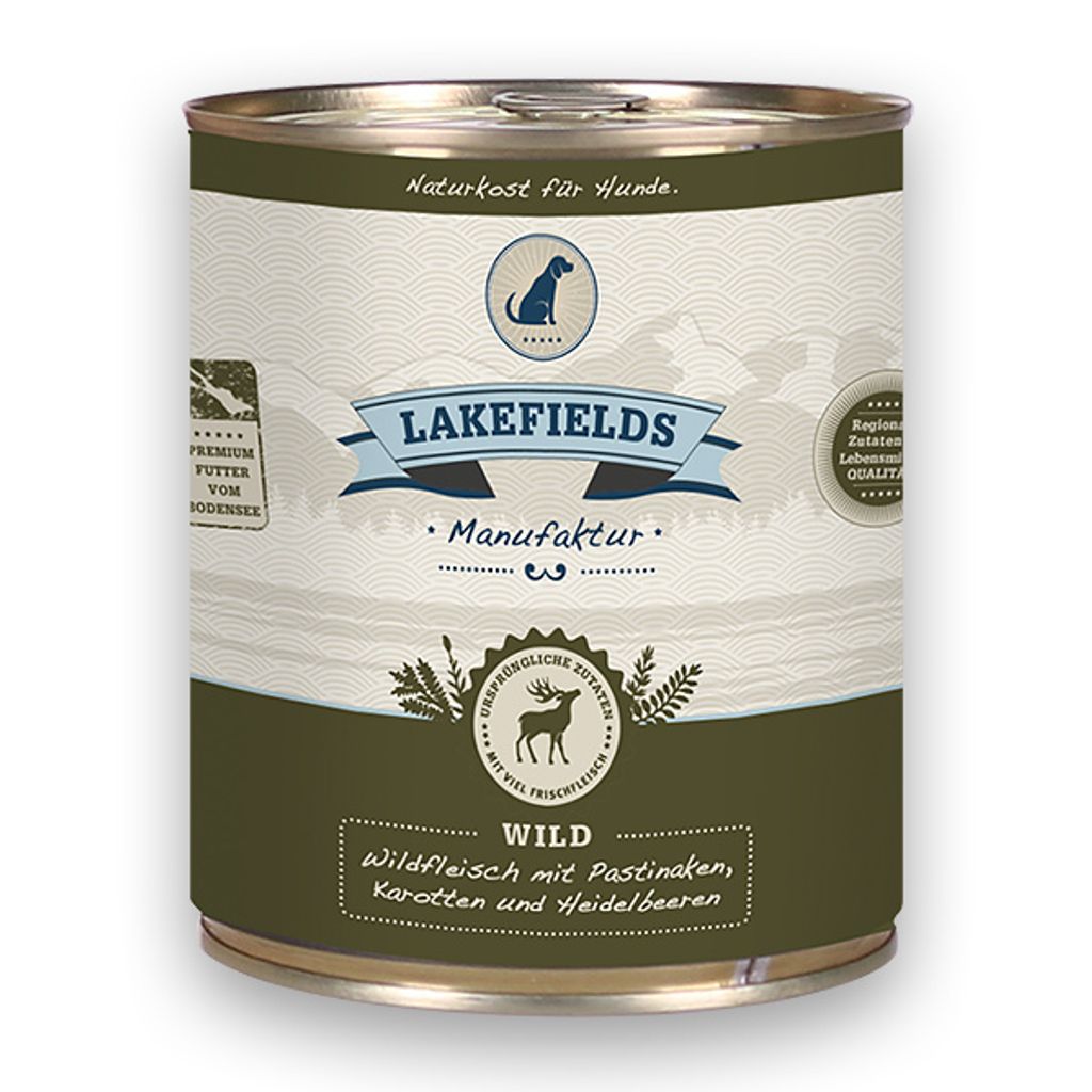 Lakefields Dosenfleisch-Menü Wild für ausgewachsene Hunde, Produktbild 